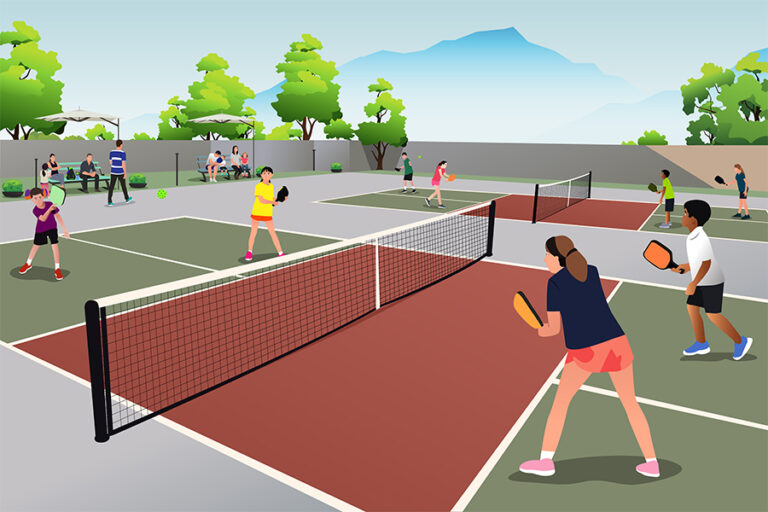 Kids Playing Pickleball