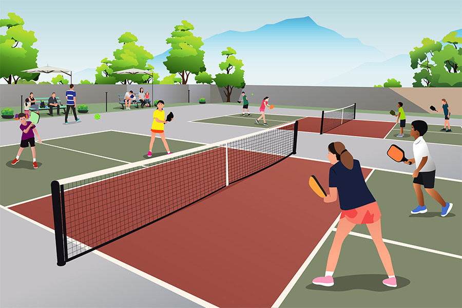 Kids Playing Pickleball