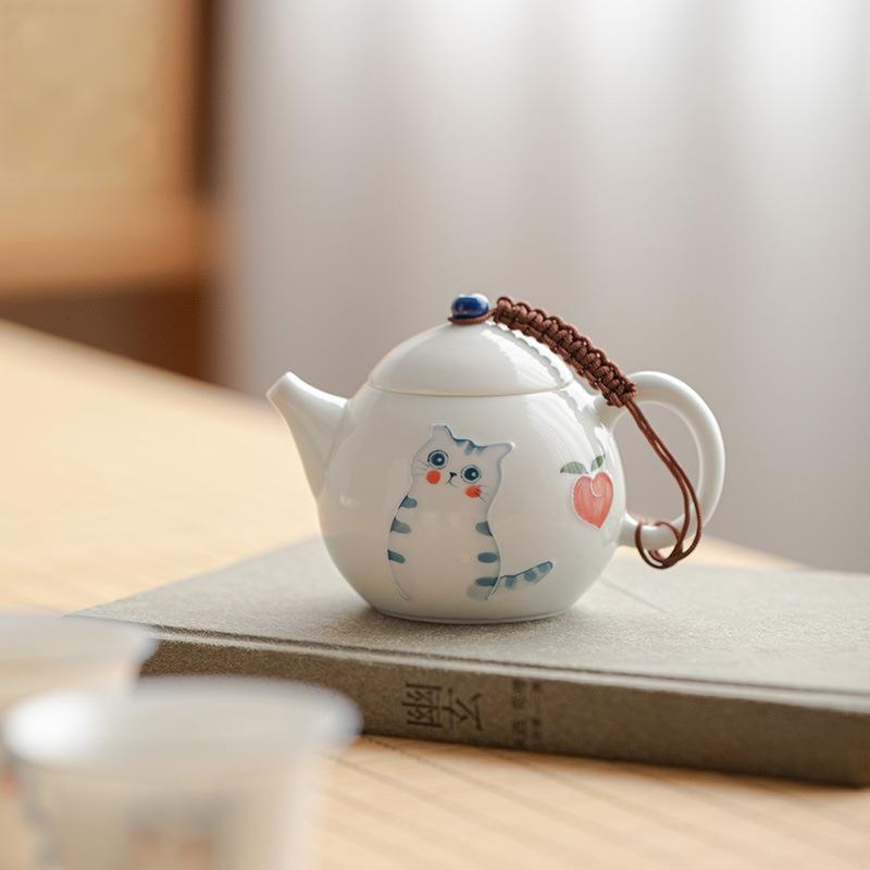 Hand-painted Cat Teapot